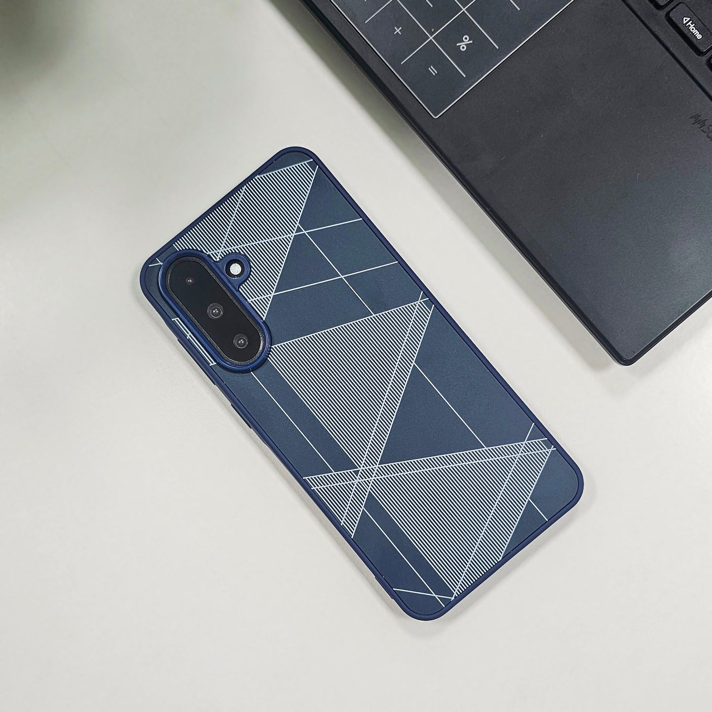 Samsung Galaxy A56 5G Triangle Pattern Matte Back Shockproof Case