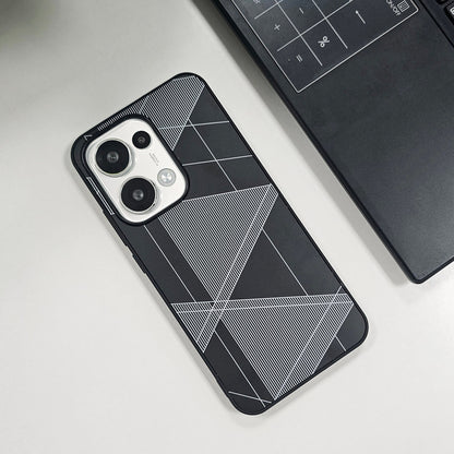 Oppo Reno13 5G Triangle Pattern Matte Back Shockproof Case