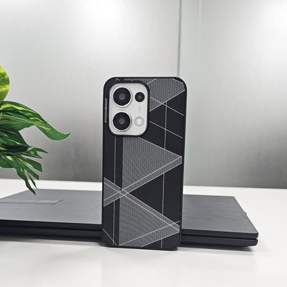 Oppo Reno13 5G Triangle Pattern Matte Back Shockproof Case