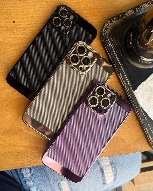 iPhone 14/15/16 Pro New Mesh Red Electroplated Precision Heat Dissipation iPhone Case