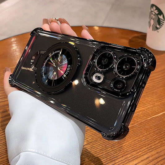Oppo Reno13 5G Original Luxury Magnifier Ring Stand Shockproof Airbags Corner Case